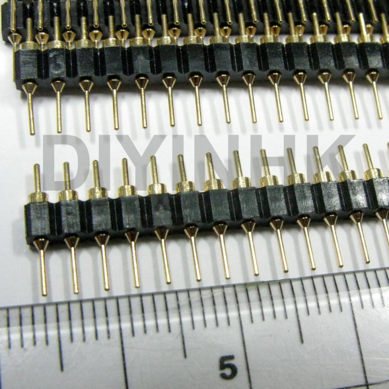 10pcs 1x40 Pin 2.54mm Gold Plated Round Male Pin Header