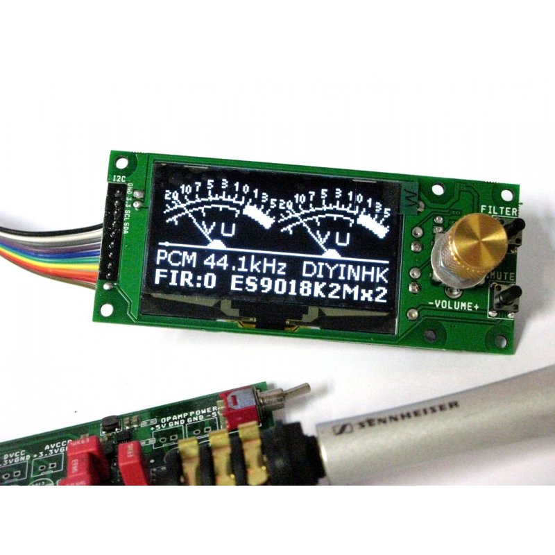 2.42 inch OLED and rotary encoder volume control PCB