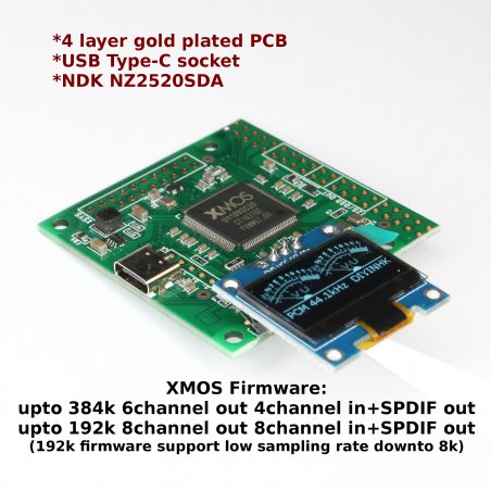 XMOS Multichannel high-quality USB to/from I2S/DSD SPDIF PCB