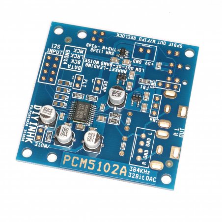 384kHz/32Bit PCM5102A DAC, I2S input, 4uV Low Noise Regulator