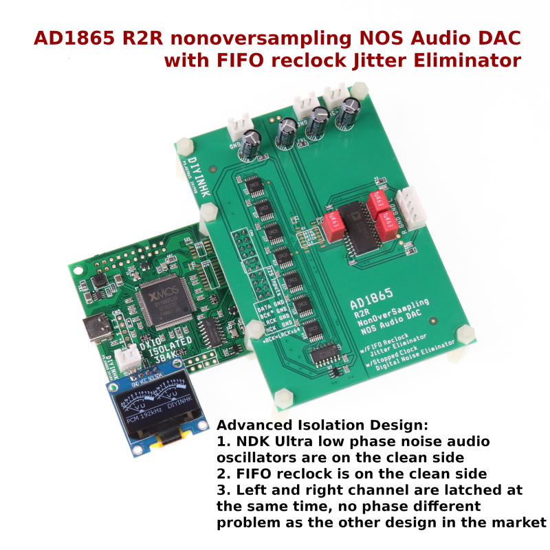 AD1865 R2R nonoversampling NOS Audio DAC with FIFO reclock