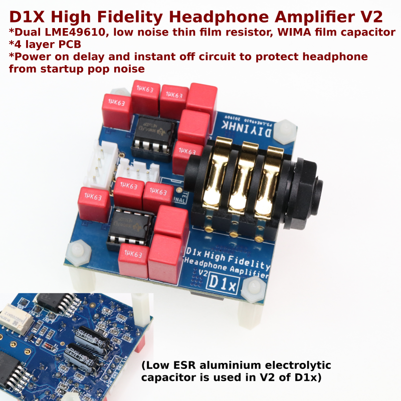 D1X High Fidelity Headphone Amplifier V2