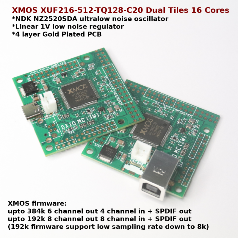XMOS USB to/from I2S/DSD PCB 3W