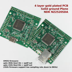 XMOS Multichannel high-quality USB to/from I2S/DSD SPDIF PCB 1W