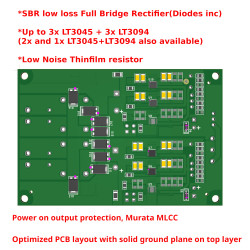Bipolar 0.46uV Ultralow noise DAC power supply regulator +-9/12/15V upto 1.5Ax2